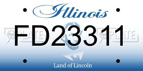 FD23311 Illinois License Plate
