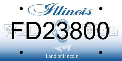 FD23800 Illinois License Plate