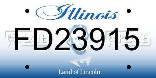 FD23915 Illinois License Plate