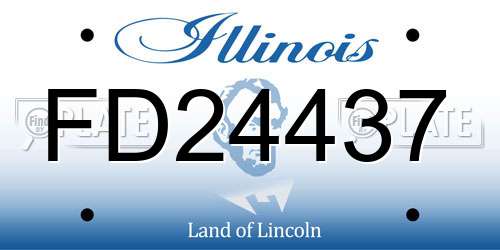 FD24437 Illinois License Plate