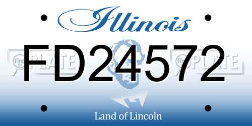 FD24572 Illinois License Plate
