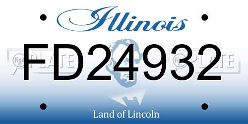 FD24932 Illinois License Plate