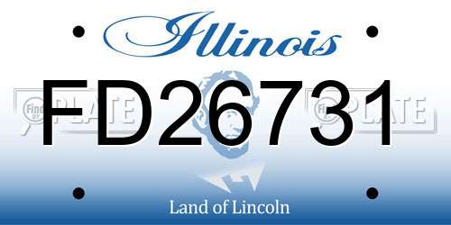 FD26731 Illinois License Plate