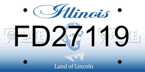 FD27119 Illinois License Plate