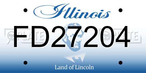FD27204 Illinois License Plate