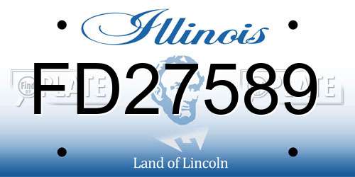 FD27589 Illinois License Plate