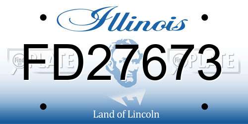 FD27673 Illinois License Plate
