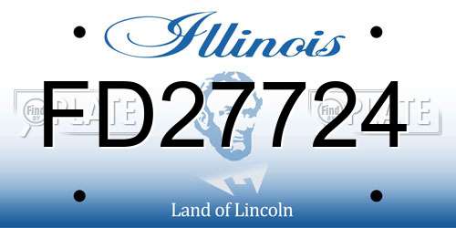FD27724 Illinois License Plate