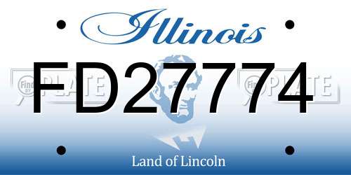 FD27774 Illinois License Plate
