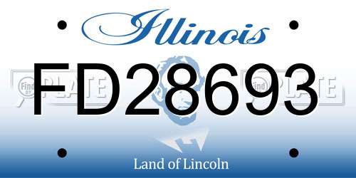 FD28693 Illinois License Plate