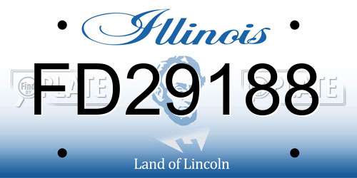 FD29188 Illinois License Plate