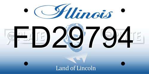 FD29794 Illinois License Plate
