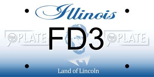 FD3 Illinois License Plate
