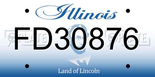 FD30876 Illinois License Plate