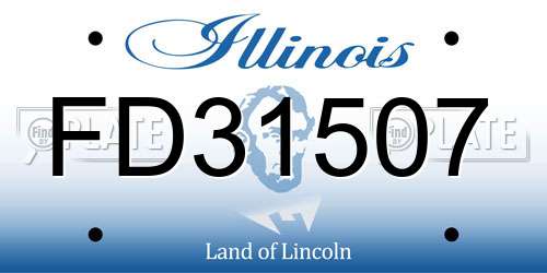 FD31507 Illinois License Plate