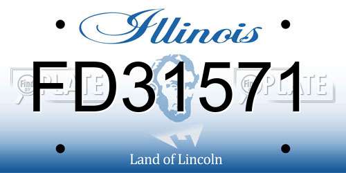 FD31571 Illinois License Plate