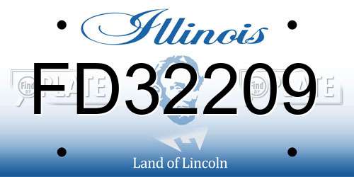 FD32209 Illinois License Plate