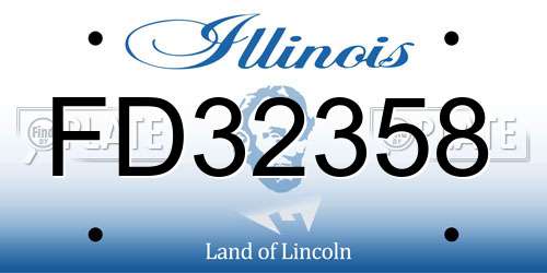 FD32358 Illinois License Plate