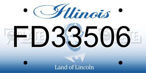 FD33506 Illinois License Plate
