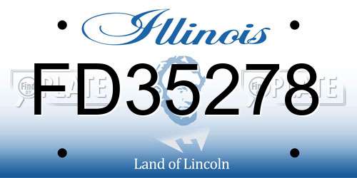 FD35278 Illinois License Plate