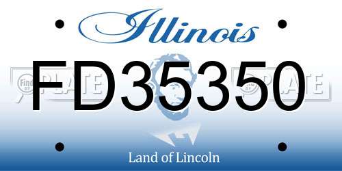FD35350 Illinois License Plate