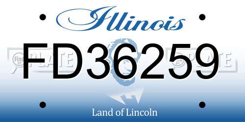 FD36259 Illinois License Plate