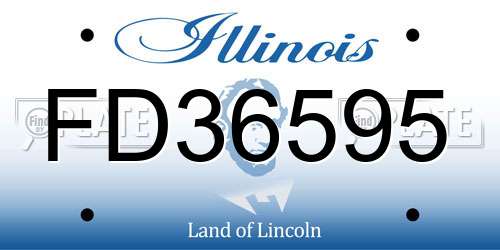 FD36595 Illinois License Plate