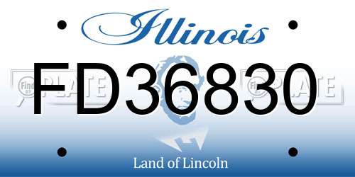 FD36830 Illinois License Plate