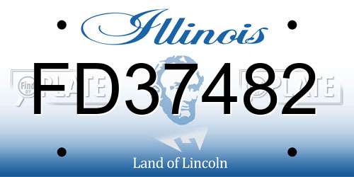 FD37482 Illinois License Plate