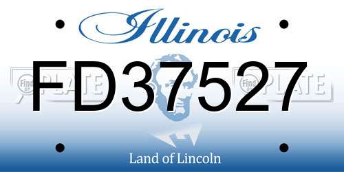 FD37527 Illinois License Plate