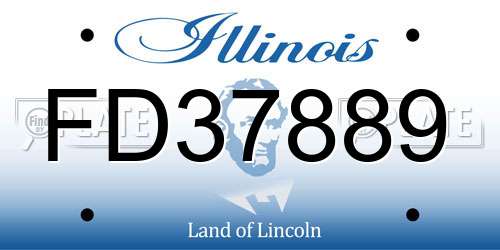 FD37889 Illinois License Plate