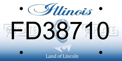 FD38710 Illinois License Plate