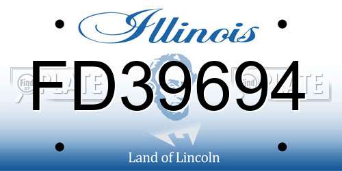 FD39694 Illinois License Plate