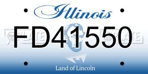 FD41550 Illinois License Plate