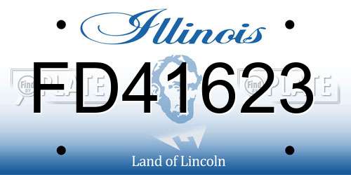 FD41623 Illinois License Plate