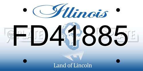 FD41885 Illinois License Plate