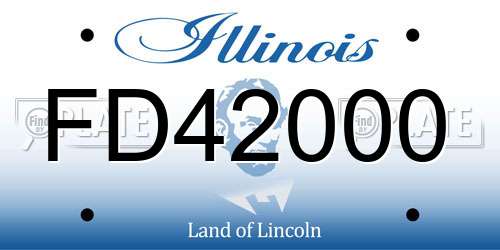 FD42000 Illinois License Plate
