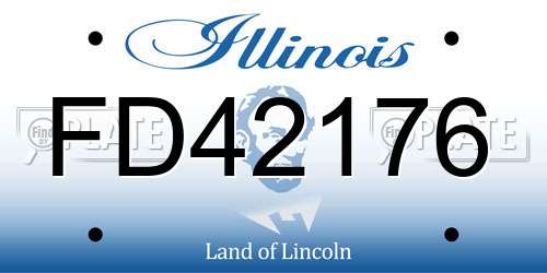 FD42176 Illinois License Plate