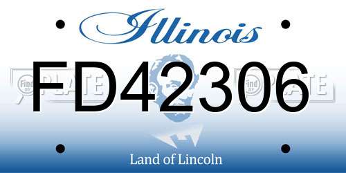 FD42306 Illinois License Plate