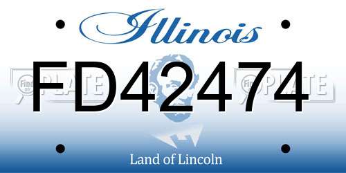 FD42474 Illinois License Plate