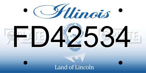 FD42534 Illinois License Plate