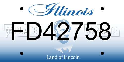 FD42758 Illinois License Plate