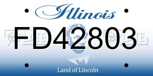 FD42803 Illinois License Plate