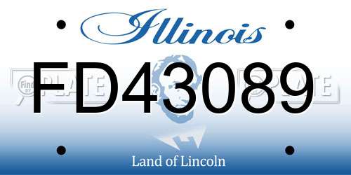 FD43089 Illinois License Plate