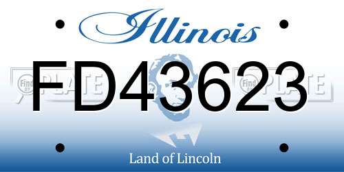FD43623 Illinois License Plate