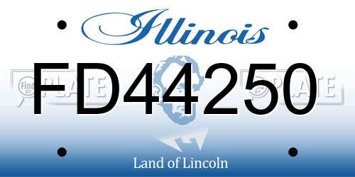 FD44250 Illinois License Plate