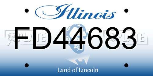 FD44683 Illinois License Plate