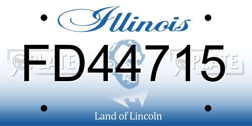 FD44715 Illinois License Plate