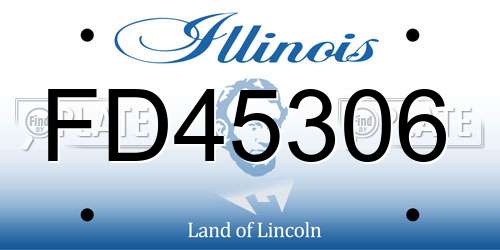 FD45306 Illinois License Plate