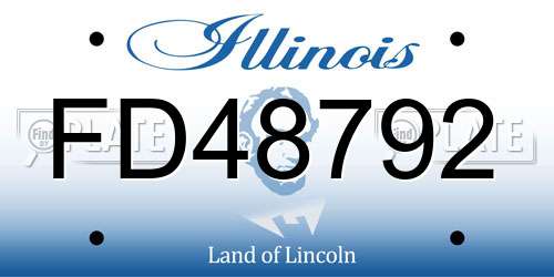 FD48792 Illinois License Plate
